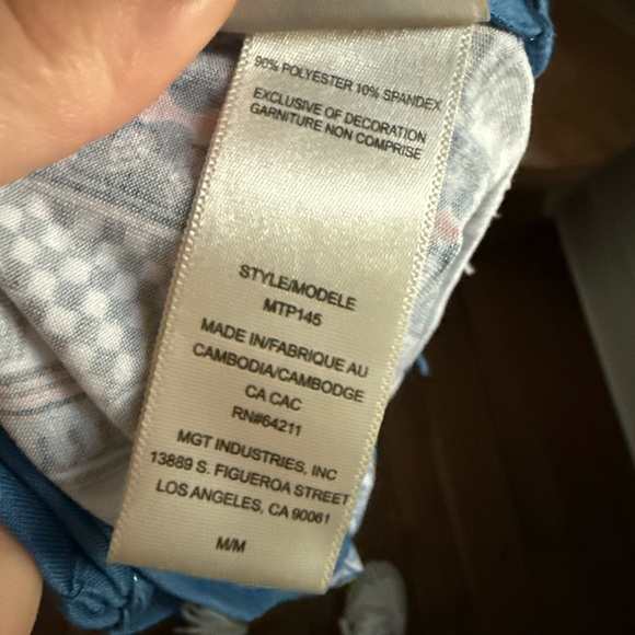 In Bloom by Jonquil Paisley Print Lace Cami & Wide Leg Pajama Set Sz: Med - Picture 9 of 14